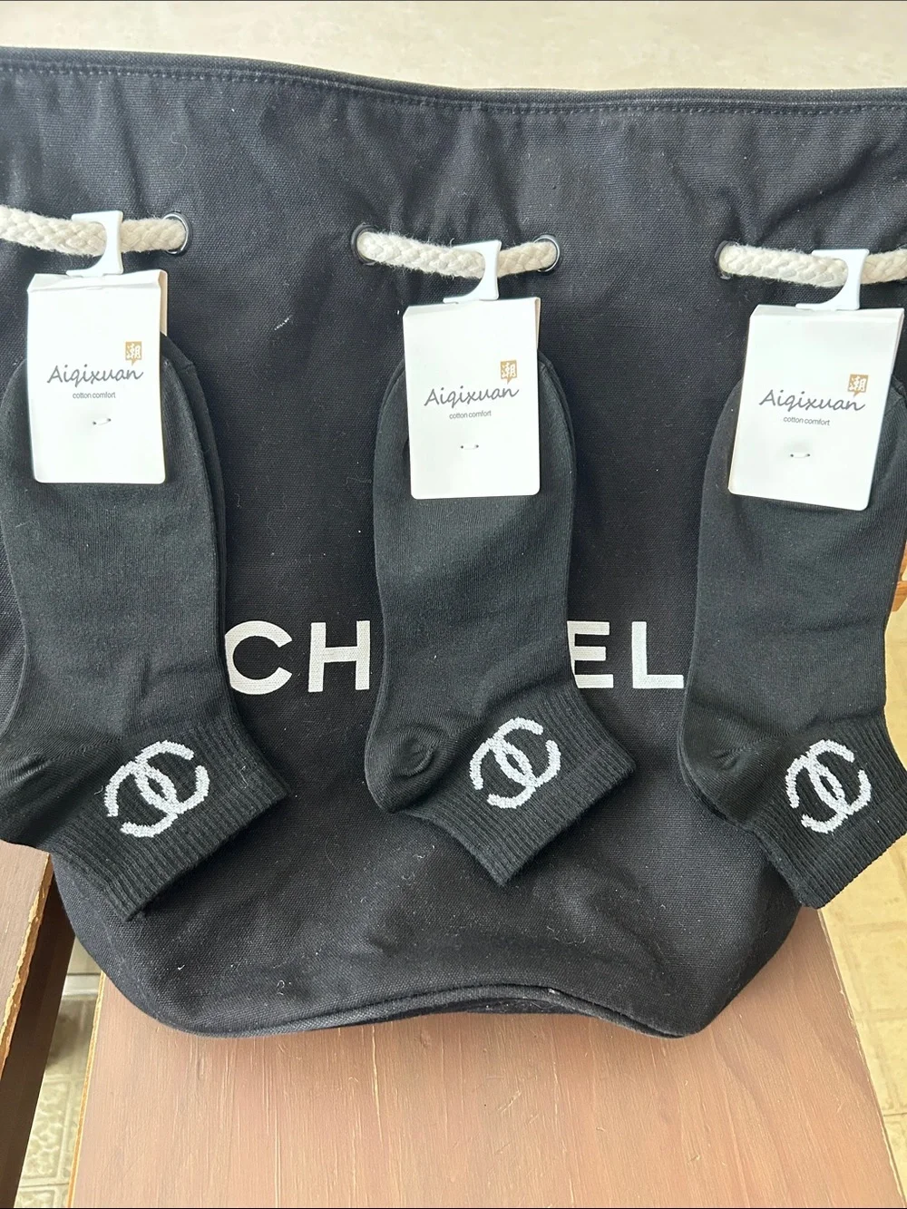 Black Logo Ankle Socks - Pack of 3